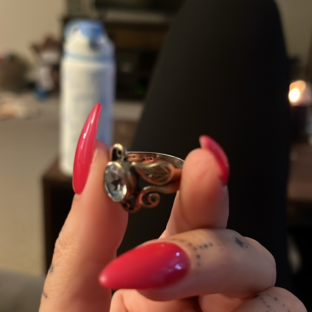 Sterling silver aquamarine ring - Picture 3 of 3